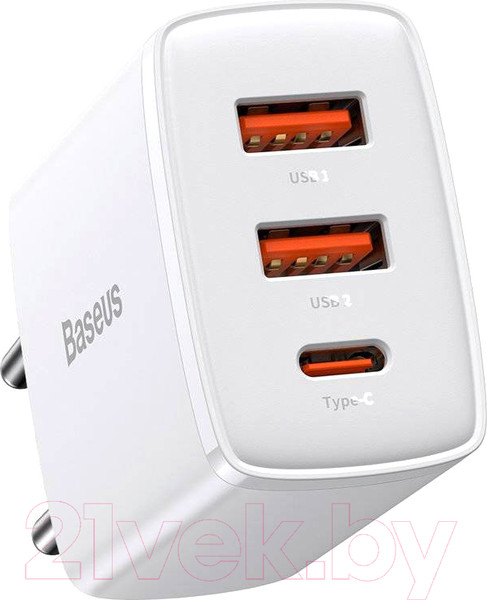 Изображение товара Адаптер питания сетевой Baseus Compact Quick Charger / CCXJ-E02 (белый)