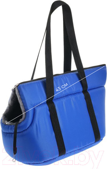 Изображение товара Переноска для животных Happy Friends №1 stm 235 (мех, синий)