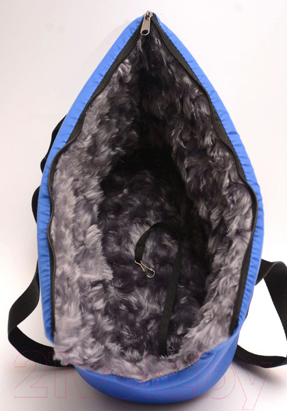 Изображение товара Переноска для животных Happy Friends №2 stm 236 (синий с мехом)