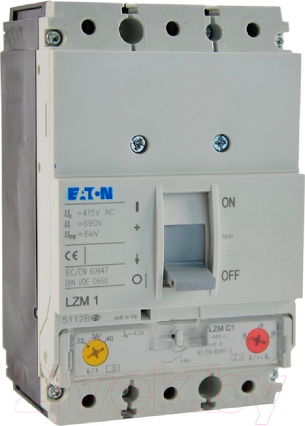 Изображение товара Выключатель автоматический Eaton LZMC1-A25-I 25А 350А 3P 36кА / 111889