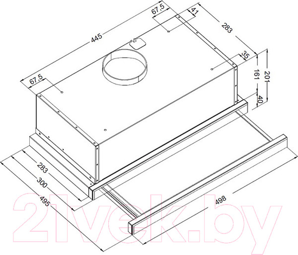 Изображение товара Вытяжка телескопическая Korting KHP 5512 GW