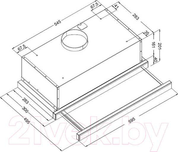 Изображение товара Вытяжка телескопическая Korting KHP 6512 N