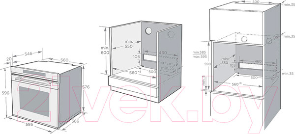 Изображение товара Электрический духовой шкаф Korting OKB 1360 CSGW MW