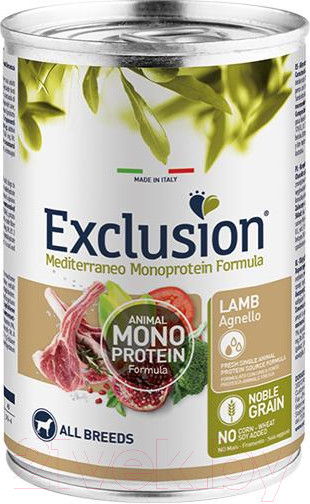 Изображение товара Влажный корм для собак Exclusion Monoprotein Formula Lamb / NGALA40 (400г)