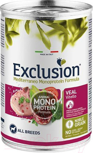 Изображение товара Влажный корм для собак Exclusion Monoprotein Formula Veal / NGAVA40 (400г)
