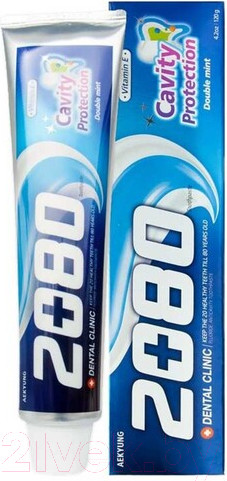 Изображение товара Зубная паста KeraSys Dental Clinic 2080 Double Mint Натуральная мята (120г)