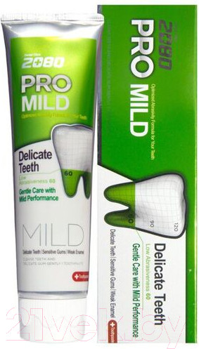 Изображение товара Зубная паста KeraSys Dental Clinic 2080 Pro Mild Мягкая защита (125г)