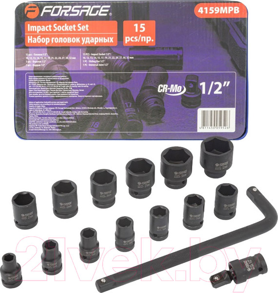 Изображение товара Набор головок слесарных Forsage F-4159MPB