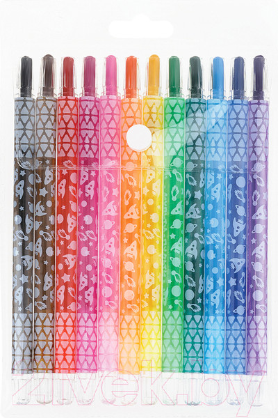 Изображение товара Восковые мелки Мульти-пульти Енот в космосе / TWC_40448 (12цв)