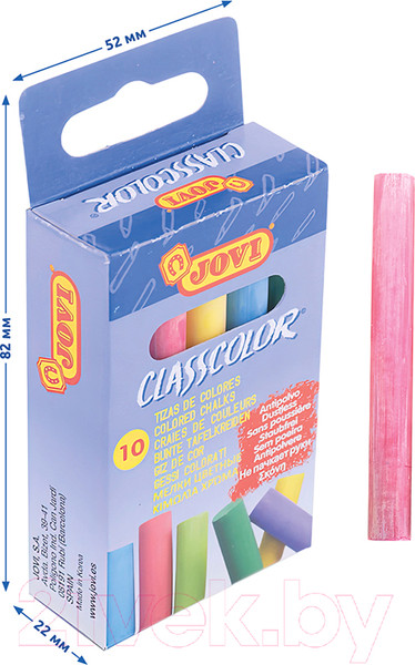 Изображение товара Набор мела канцелярского Jovi 1020 (10цв)