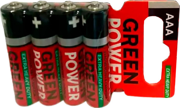 Изображение товара Комплект батареек Green Power Extra heavy duty AAA/R03 Carbon (4шт)