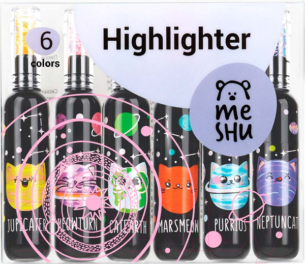 Изображение товара Набор маркеров Meshu Meowspace / MS_76375 (6цв)