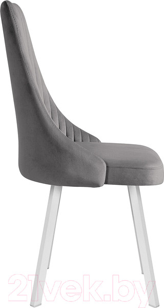 Изображение товара Стул Олмеко Лион (велюр тенерифе стоун/белый)