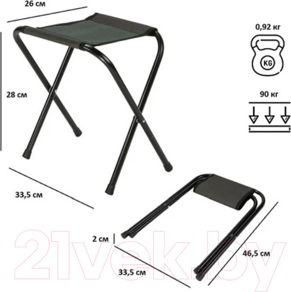Изображение товара Табурет складной Green Glade РС110 (хаки)