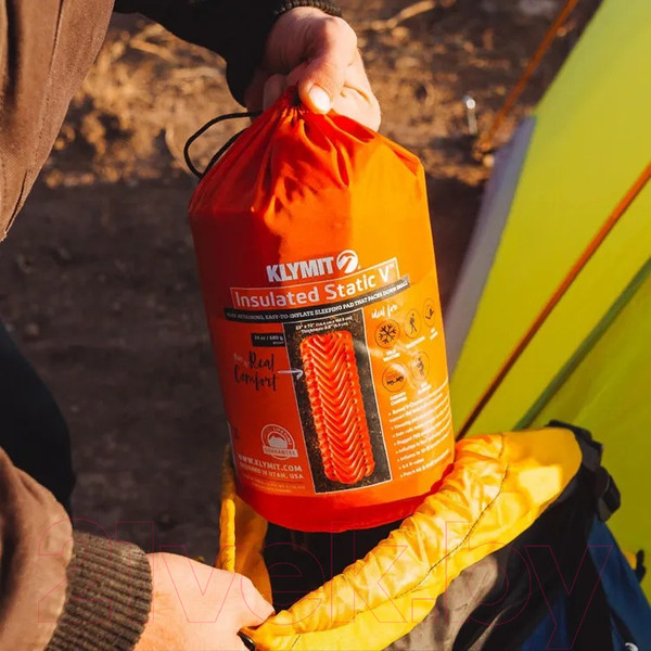 Изображение товара Туристический коврик Klymit Insulated Static V (оранжевый)