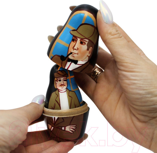 Изображение товара Матрешка сувенирная Брестская Фабрика Сувениров Шерлок Холмс и Ватсон / 5327