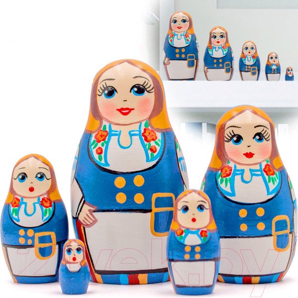 Изображение товара Матрешка сувенирная Брестская Фабрика Сувениров Матрешка в народном финском костюме / 5024