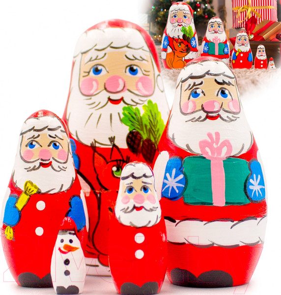 Изображение товара Матрешка сувенирная Брестская Фабрика Сувениров Рождественские матрешки / 5112