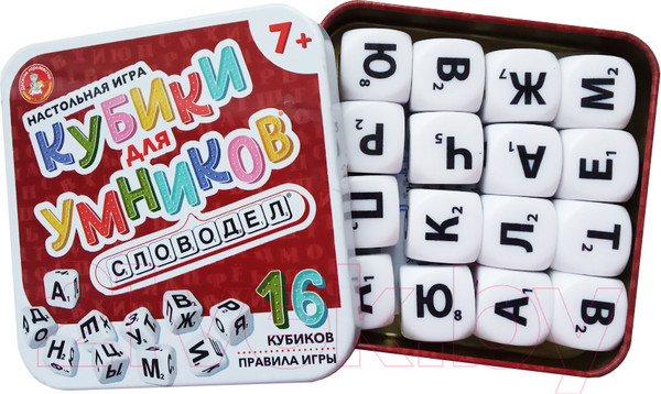Изображение товара Настольная игра Десятое королевство Кубики для умников. Словодел / 04640