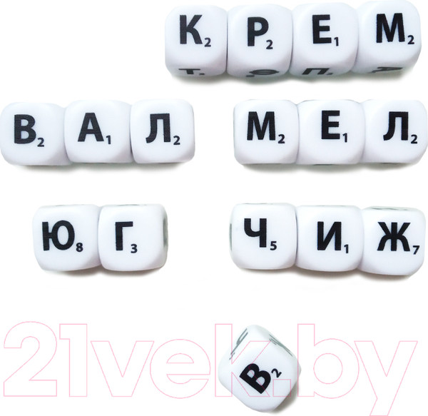 Изображение товара Настольная игра Десятое королевство Кубики для умников. Словодел / 04640