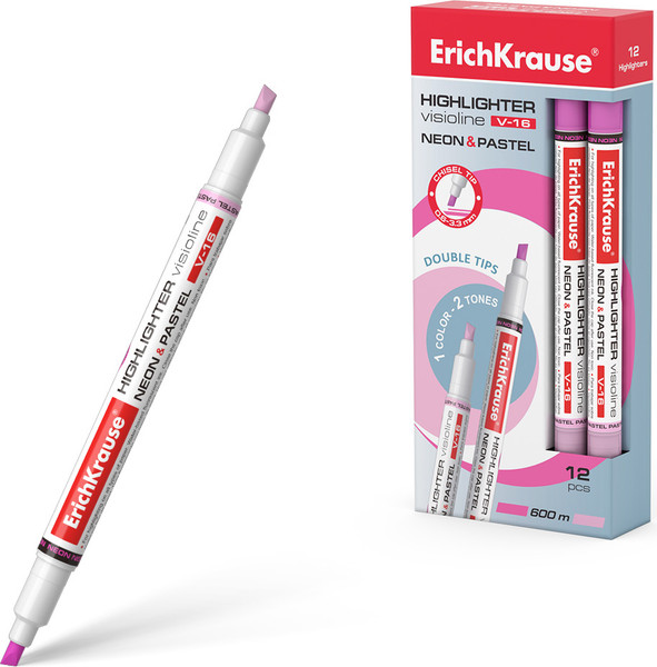 Изображение товара Текстовыделитель Erich Krause Visioline V-16 Neon+Pastel / 56017