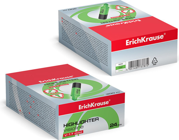 Изображение товара Текстовыделитель Erich Krause Visioline V-17 Mini / 56696 (зеленый)