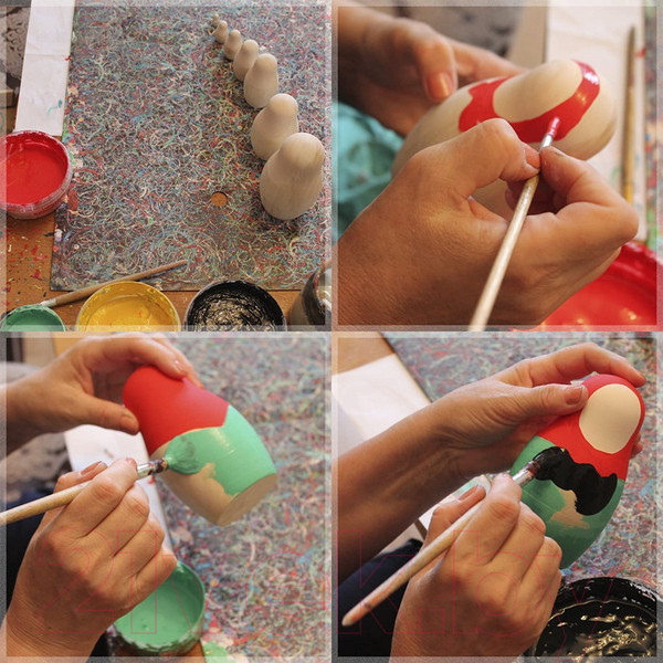 Изображение товара Набор заготовок для творчества Брестская Фабрика Сувениров Русская матрешка / blank7 (7шт)