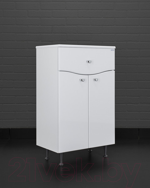 Изображение товара Тумба для ванной Айсберг 50 Волна с верхним ящиком В1