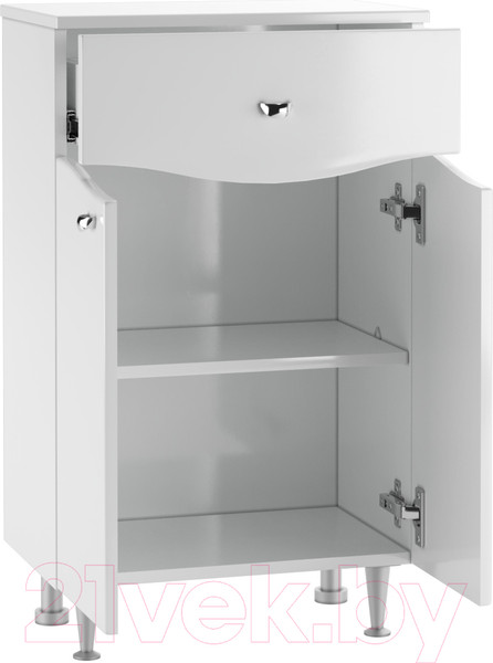 Изображение товара Тумба для ванной Айсберг 50 Волна с верхним ящиком В1