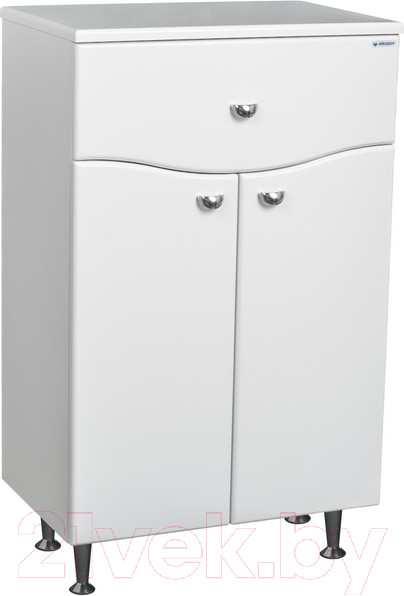 Изображение товара Тумба для ванной Айсберг 60 Волна с верхним ящиком В1