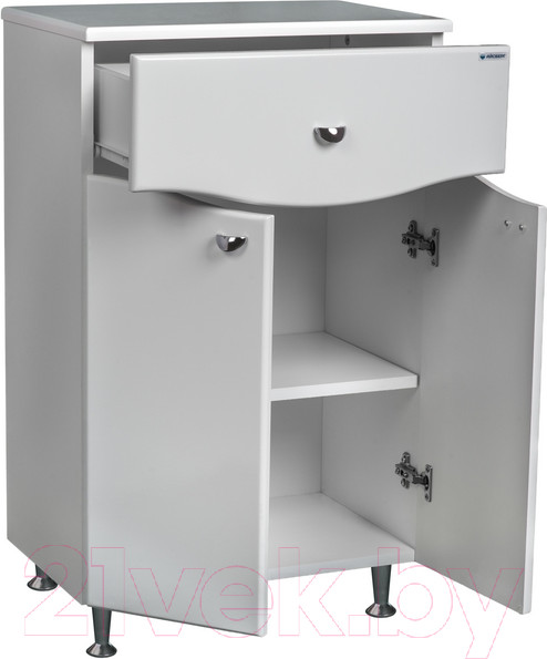 Изображение товара Тумба для ванной Айсберг 60 Волна с верхним ящиком В1