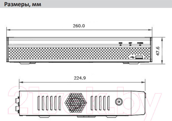 Изображение товара Видеорегистратор наблюдения Dahua EZ-NVR1C16HS/H