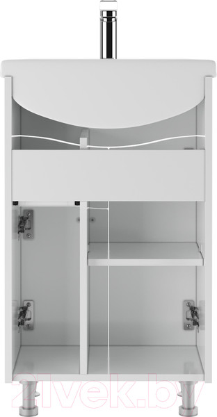 Изображение товара Тумба под умывальник Айсберг Уют 50 Волна с верхним ящиком В1