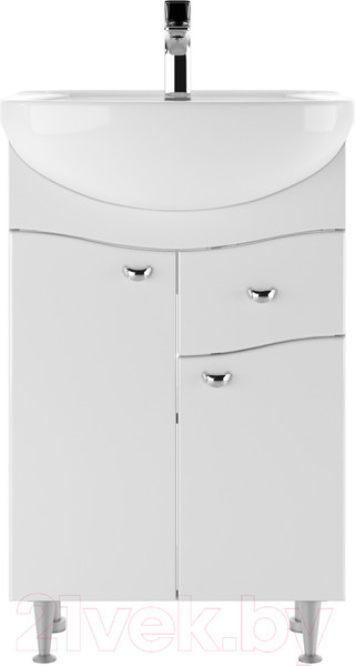Изображение товара Тумба под умывальник Айсберг Уют 55 Волна с верхним ящиком В1