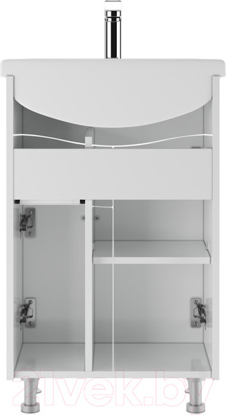 Изображение товара Тумба под умывальник Айсберг Уют 55 Волна с верхним ящиком В1