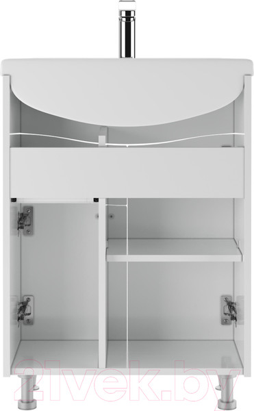 Изображение товара Тумба под умывальник Айсберг Уют 60 Волна с верхним ящиком В1