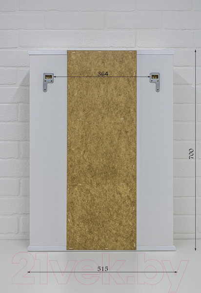 Изображение товара Шкаф с зеркалом для ванной Айсберг Волна 1-50 (левый)