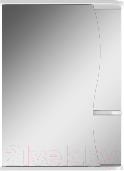 Изображение товара Шкаф с зеркалом для ванной Айсберг Волна 1-50 (левый)