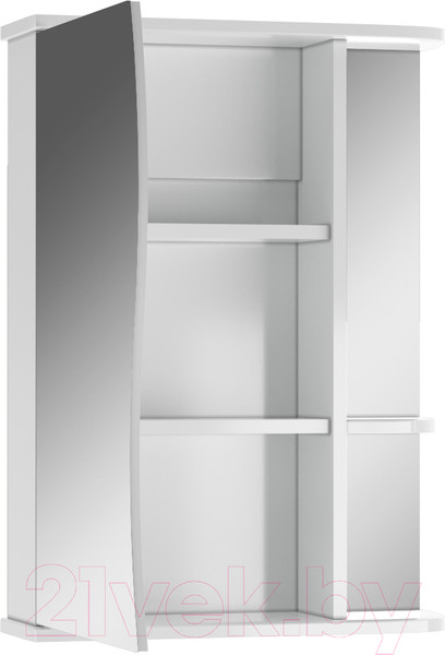 Изображение товара Шкаф с зеркалом для ванной Айсберг Волна 1-50 (левый)