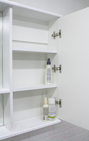 Изображение товара Шкаф с зеркалом для ванной Айсберг Волна 1-50 (правый)