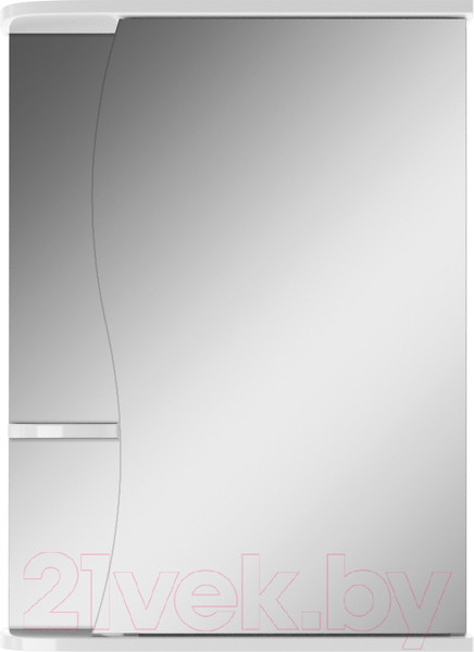 Изображение товара Шкаф с зеркалом для ванной Айсберг Волна 1-50 (правый)