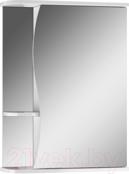 Изображение товара Шкаф с зеркалом для ванной Айсберг Волна 1-50 (правый)