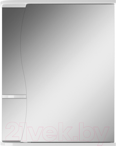 Изображение товара Шкаф с зеркалом для ванной Айсберг Волна 1-55 (правый)