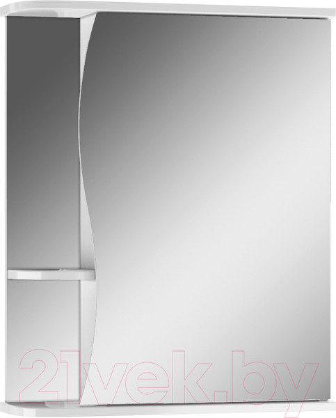 Изображение товара Шкаф с зеркалом для ванной Айсберг Волна 1-55 (правый)
