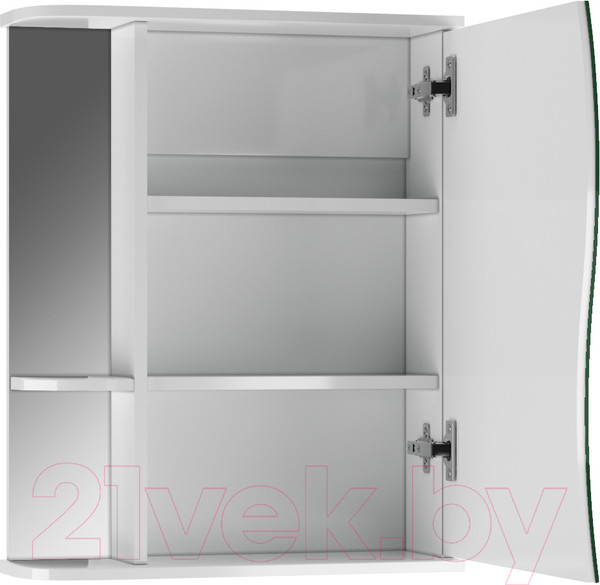 Изображение товара Шкаф с зеркалом для ванной Айсберг Волна 1-55 (правый)