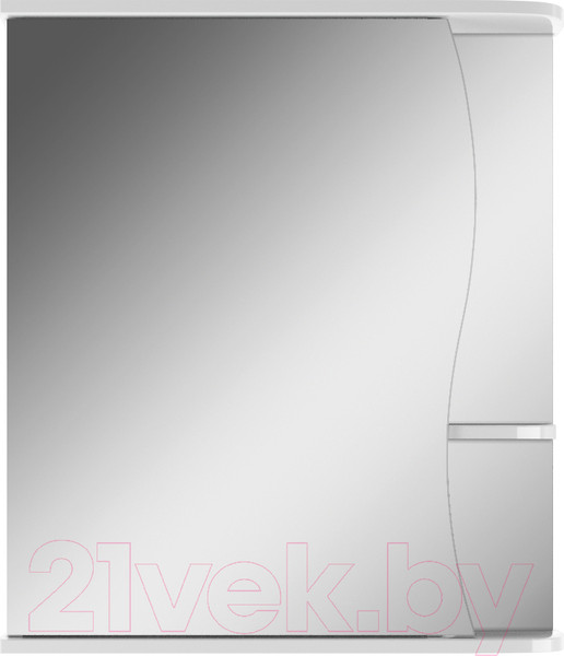 Изображение товара Шкаф с зеркалом для ванной Айсберг Волна 1-60 (левый)