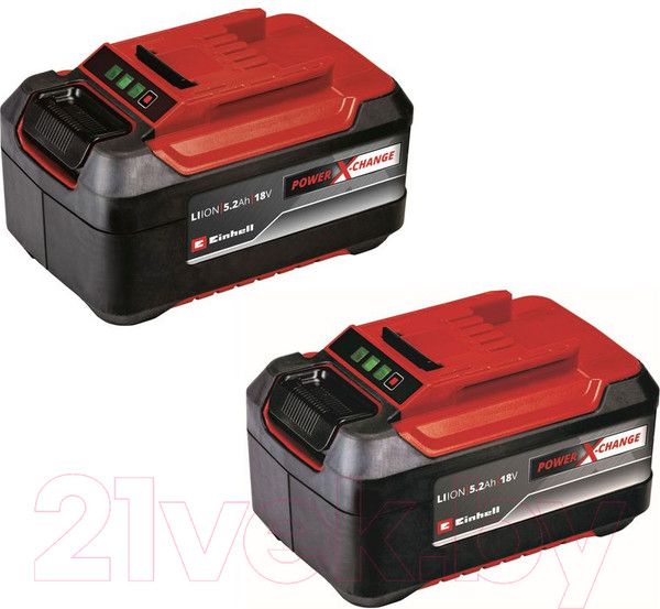 Изображение товара Набор аккумуляторов для электроинструмента Einhell Plus 18V 5.2 Ач Li-Ion PXC (4511526)