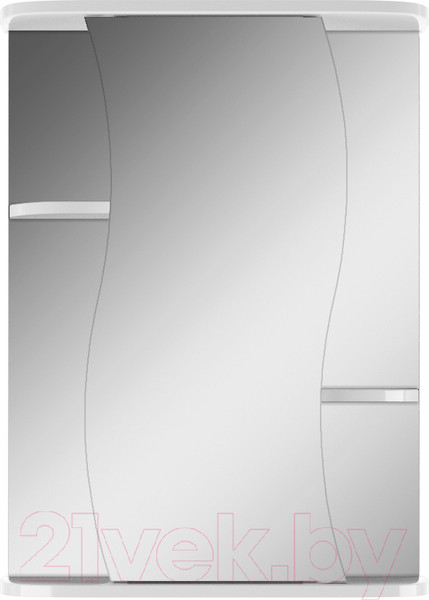 Изображение товара Шкаф с зеркалом для ванной Айсберг Волна 2-50 (правый)