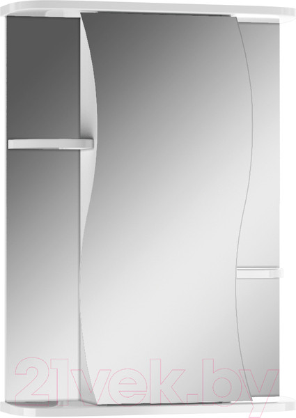 Изображение товара Шкаф с зеркалом для ванной Айсберг Волна 2-50 (правый)