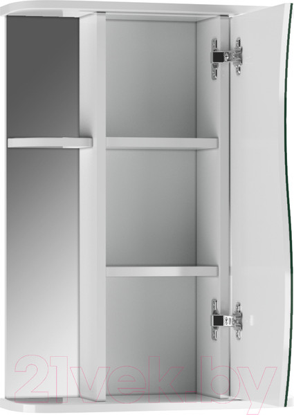 Изображение товара Шкаф с зеркалом для ванной Айсберг Волна 2-50 (правый)